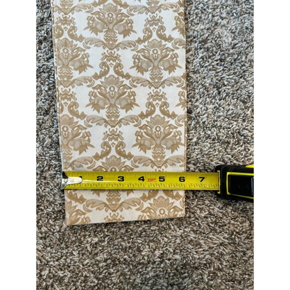 Anthropologie Cartonnier Charlie Ankle Pants | White & Tan Baroque Print Size 4 - Picture 10 of 13